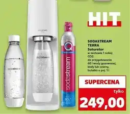 Kaufland Zestaw: urządzenie sst terra czarny + cylinder cqc butelka Sodastream oferta