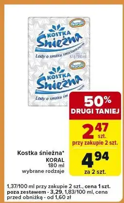 Carrefour Express Lody KOSTKA ŚNIEŻNA KORAL oferta