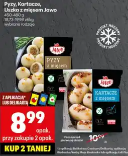 Delikatesy Centrum Pyzy, kartacze, uszka z mięsem Jawo oferta