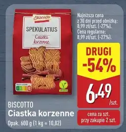ALDI Ciastka korzenne Spekulatius Biscotto oferta