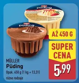 ALDI Pudding różne rodzaje Müller oferta