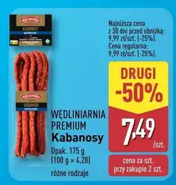 ALDI Kabanosy różne rodzaje Wędliniarnia Premium oferta