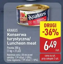 ALDI Konserwa turystyczna Luncheon meat Krakus oferta