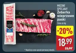 ALDI Żeberka wieprzowe paski Mięsne Specjały oferta