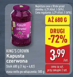 ALDI Kapusta czerwona King's Crown oferta