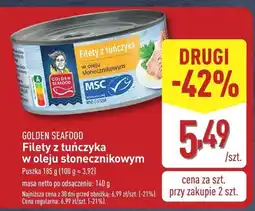 ALDI Filety z tuńczyka w oleju słonecznikowym Golden Seafood oferta