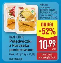ALDI Daylicious Poledwiczki z kurczaka panierowane oferta