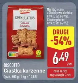 ALDI BISCOTTO Ciastka korzenne oferta