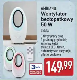 ALDI AMBIANO Wentylator bezłopatkowy 50 W oferta