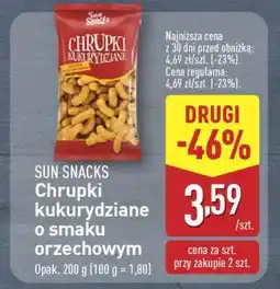 ALDI SUN SNACKS Chrupki kukurydziane o smaku orzechowym oferta