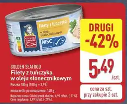 ALDI GOLDEN SEAFOOD Filety z tuńczyka w oleju słonecznikowym oferta
