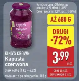 ALDI KING’S CROWN Kapusta czerwona oferta