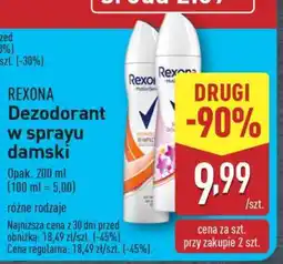 ALDI Rexona Dezodorant w sprayu damski oferta
