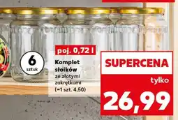 Kaufland Komplet słoików ze złotymi zakrętkami oferta
