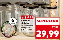 Kaufland Komplet słoików ze zdobionymi zakrętkami oferta