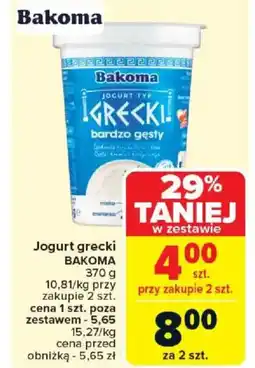 Carrefour Jogurt grecki Bakoma oferta