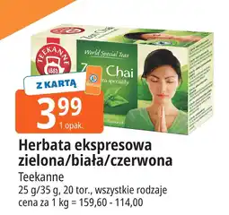E.Leclerc Herbata ekspresowa zielona/biała/czerwona Teekanne oferta