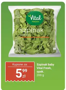 Biedronka Sałata Szpinak baby Vital Fresh oferta