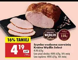 Biedronka Szynka wędzona czereśnią Kraina Wędlin Select oferta