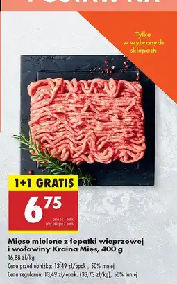 Biedronka Mięso mielone z łopatki wieprzowej i wołowiny Kraina Mięs oferta
