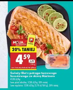 Biedronka Filet z pstrąga łososiowego ze skórą Marinero oferta
