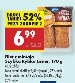 Biedronka Filet z mintaja szybka rybka Lisner oferta