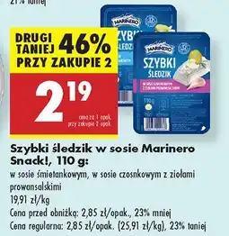 Biedronka Szybki śledź w sosie Marinero Snack oferta
