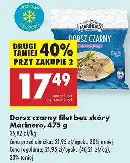 Biedronka Dorsz czarny filet bez skóry Marinero oferta