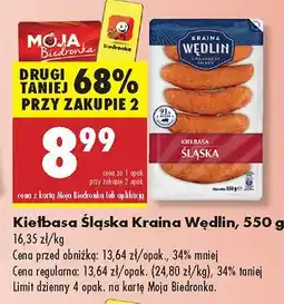Biedronka Kiełbasa śląska Kraina Wędlin oferta