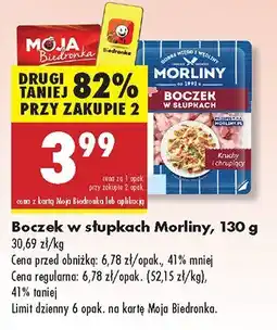 Biedronka Boczek w słupkach Morliny oferta