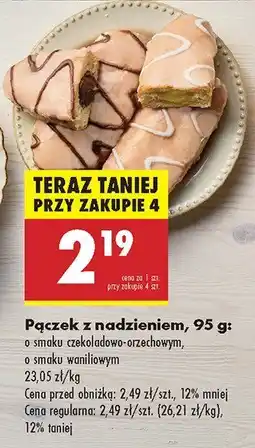 Biedronka Pączek z nadzieniem czekoladowo-orzechowym lub waniliowym Biedronka oferta