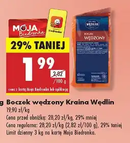 Biedronka Boczek wędzony Kraina Wędlin oferta