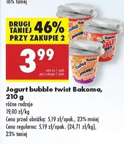 Biedronka Jogurt bubble twist Bakoma oferta