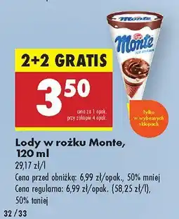 Biedronka Lody w rożku Monte oferta