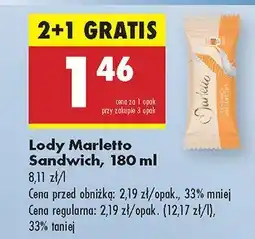 Biedronka Lody Marletto Sandwich oferta
