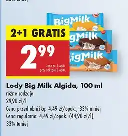 Biedronka Lody Big Milk Algida oferta