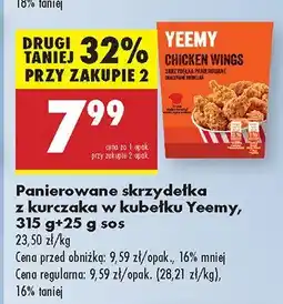 Biedronka Panierowane skrzydełka z kurczaka w kubełku Yeemy oferta
