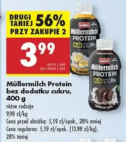Biedronka Jogurt proteinowy Müllermilch Protein bez dodatku cukru oferta