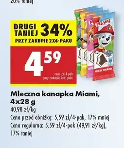 Biedronka Mleczna kanapka Miami oferta