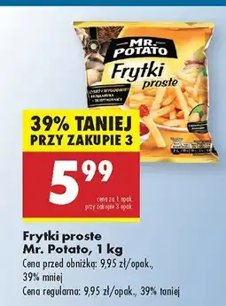 Biedronka Frytki proste Mr. Potato oferta