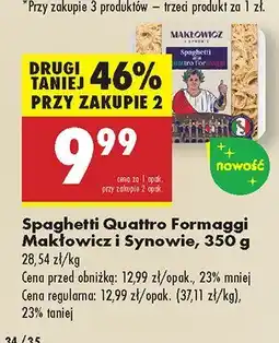 Biedronka Spaghetti Quattro Formaggi Makłowicz i Synowie oferta