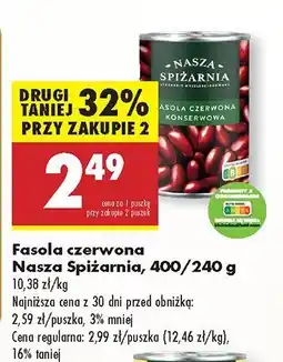 Biedronka Fasola czerwona Nasza Spiżarnia oferta