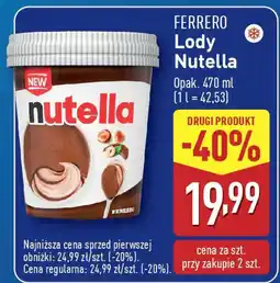 ALDI FERRERO Lody Nutella oferta