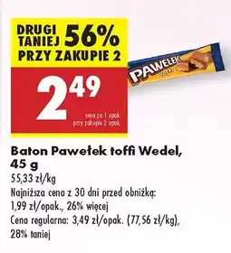 Biedronka Baton Pawełek toffi Wedel E.Wedel oferta