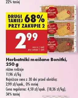 Biedronka Herbatniki maślane Bonitki oferta