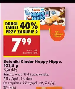 Biedronka Batoniki Kinder Happy Hippo oferta