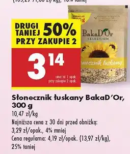 Biedronka Słonecznik łuskany BakaD'Or oferta