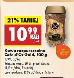 Biedronka Kawa rozpuszczalna Cafe d'Or Gold oferta