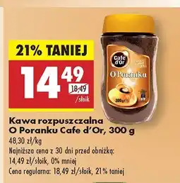 Biedronka Kawa rozpuszczalna O Poranku Cafe d'Or oferta