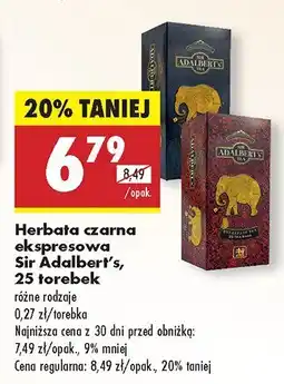 Biedronka Herbata czarna ekspresowa Sir Adalbert's oferta